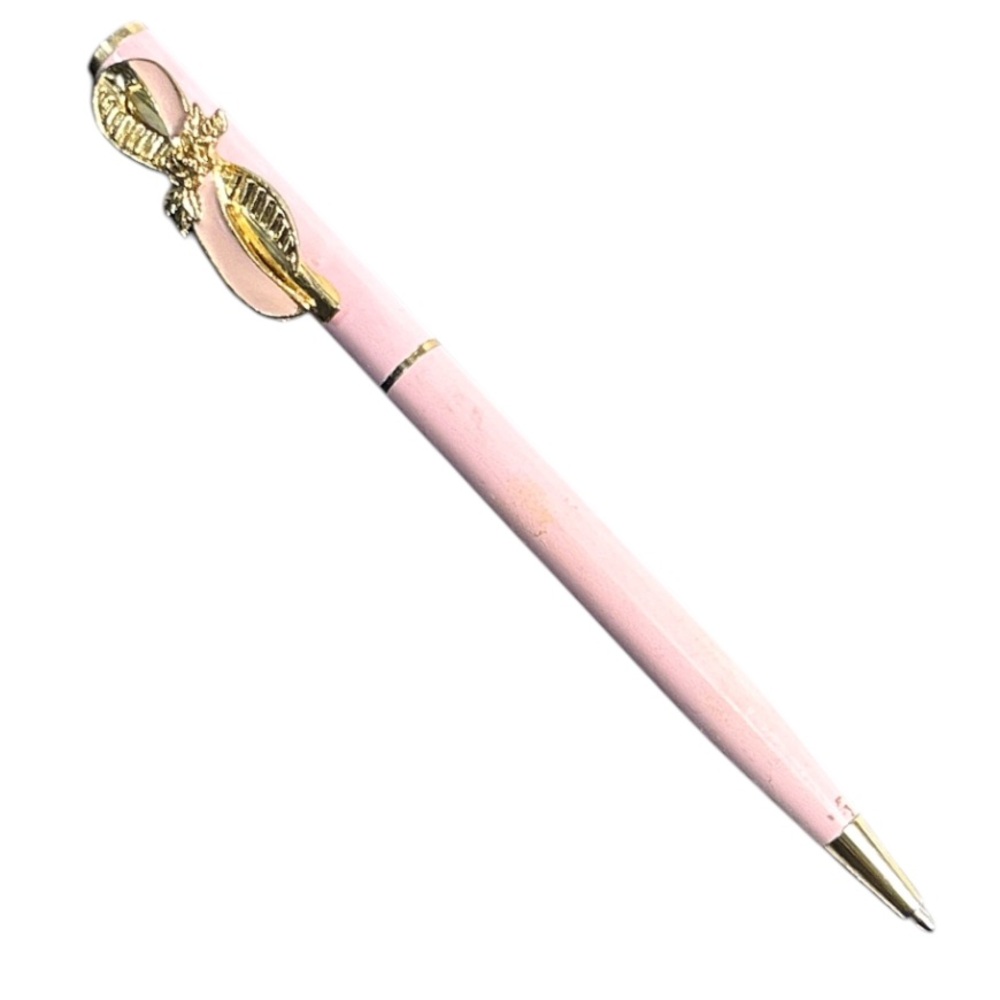 Vintage 90s Avon Ink Pen Pink Ribbon Breast Cancer Awareness Size 5 1/4"